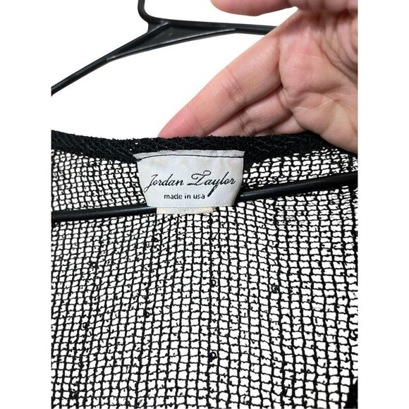 Jordan Taylor Y2K Black Sequin Sheer Swim Cover Size M - Picture 7 of 8